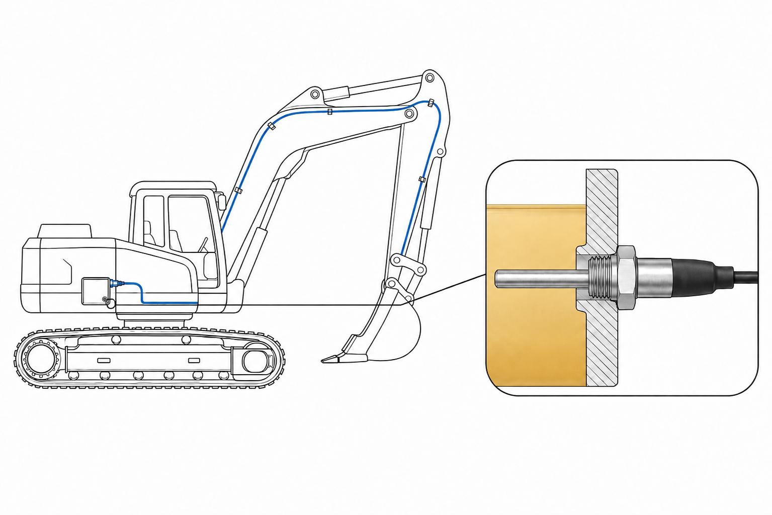 Excavator on a construction site
